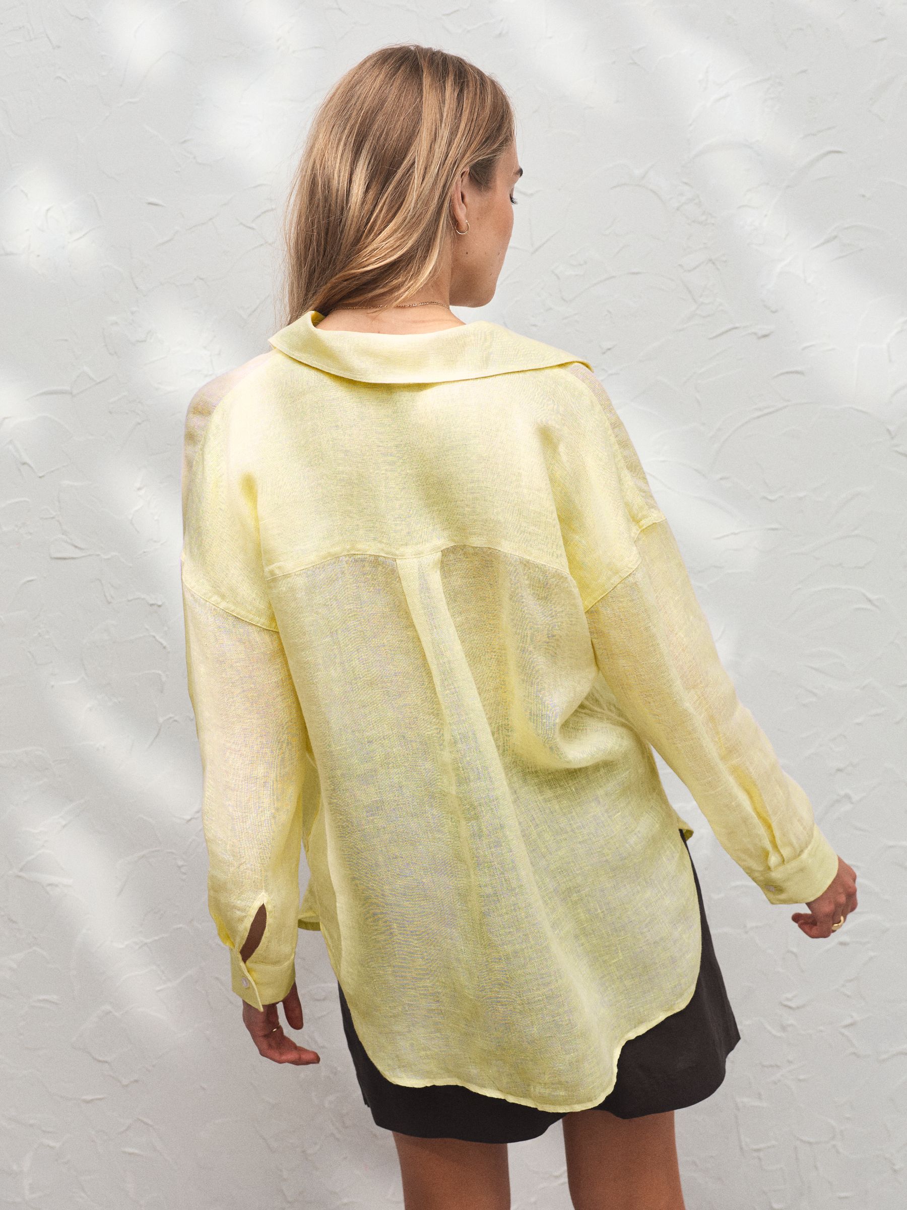 Buy Жовтий - N. Premium 100% Linen Shirt з сайту Next Ukraine