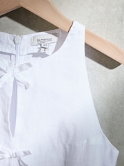 White N. Premium 100% Linen Mini Dress - Image 6 of 7