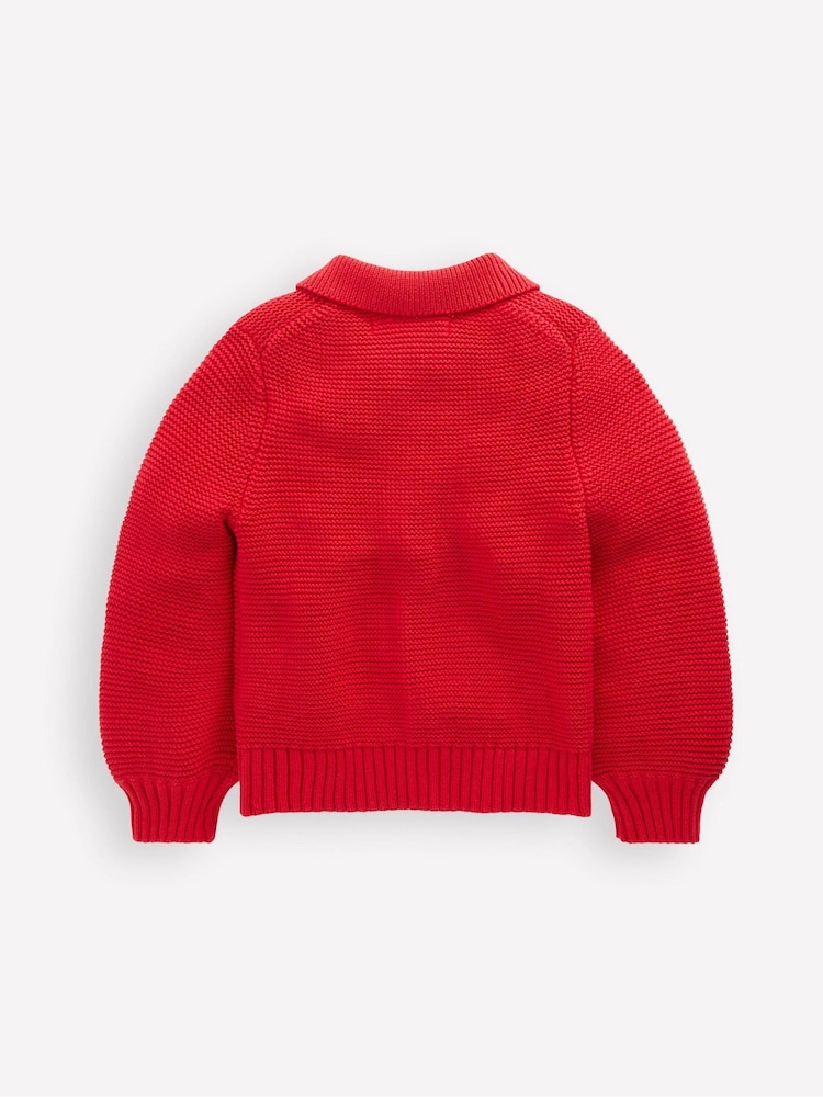 Boden Red Collared Cardigan - Image 2 of 3