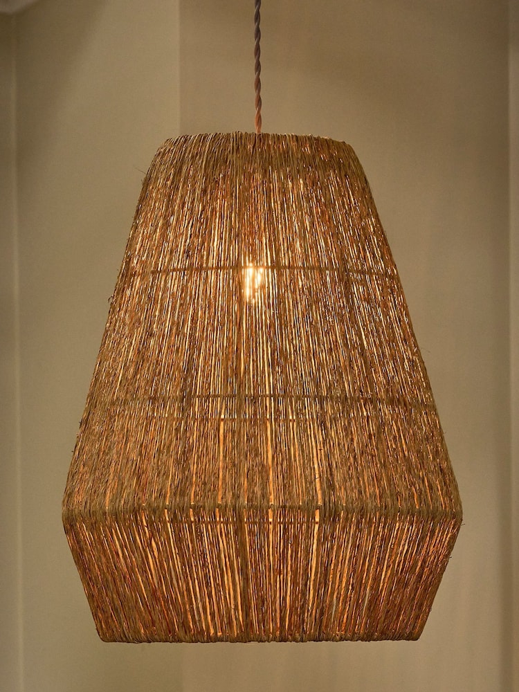 Dibor Natural Adleigh Jute Pendant Easy Fit Ceiling Shade - Image 1 of 5 Dibor Natural Adleigh Jute Pendant Easy Fit Ceiling Shade - Image 1 of 5