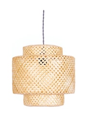 Dibor Natural Bamboo Easy Fit Ceiling Shade 30x30cm - Image 2 of 5