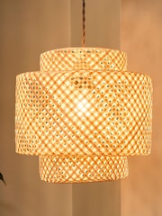 Dibor Natural Bamboo Easy Fit Ceiling Shade 30x30cm - Image 3 of 5