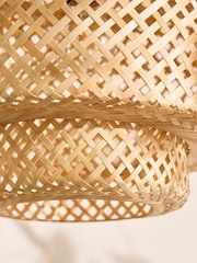 Dibor Natural Bamboo Easy Fit Ceiling Shade 30x30cm - Image 5 of 5