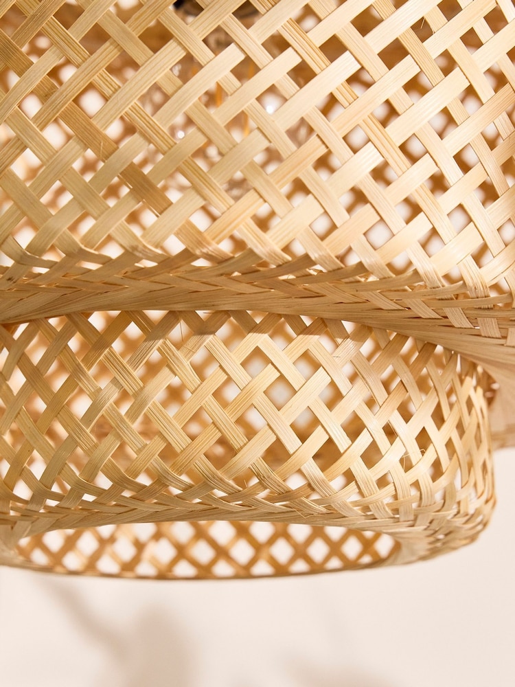 Dibor Natural Bamboo Easy Fit Ceiling Shade 30x30cm - Image 5 of 5 Dibor Natural Bamboo Easy Fit Ceiling Shade 30x30cm - Image 5 of 5