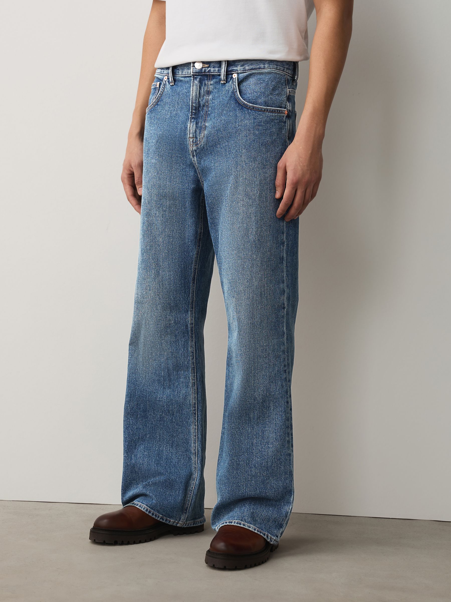 Buy Blue Denim Flared Jeans from Next USA
