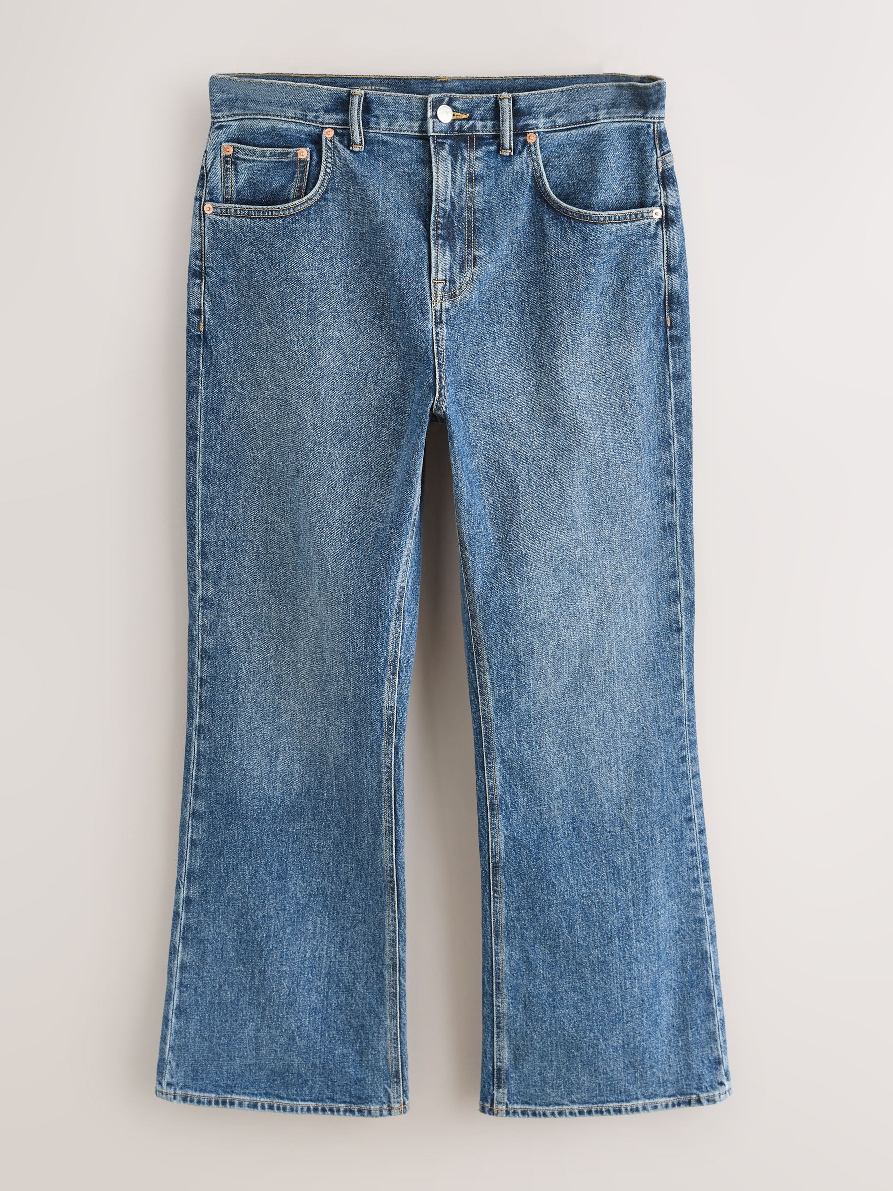 Buy Blue Denim Flared Jeans from the Next UK online shop