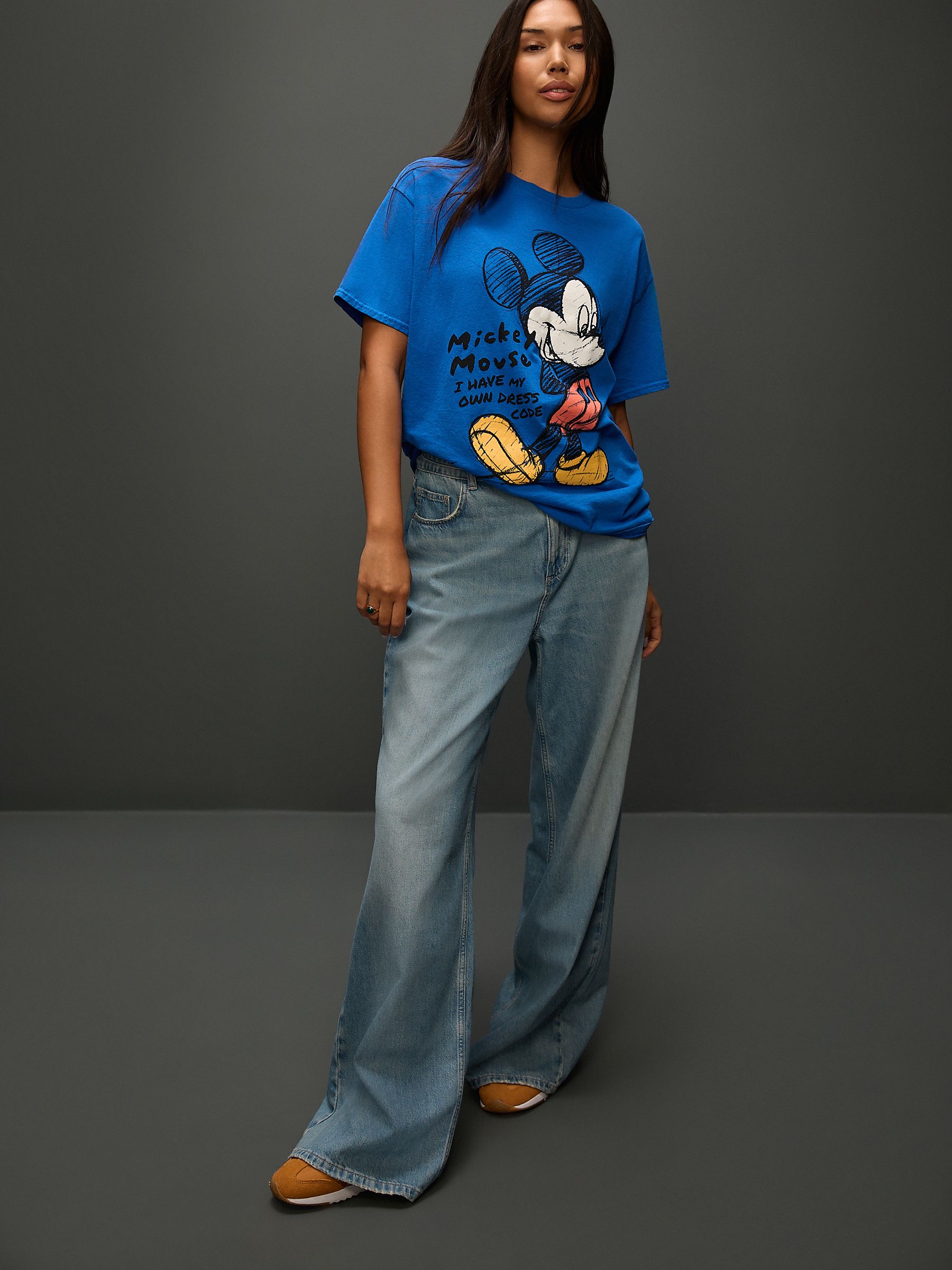 Buy Blue Mickey Mouse Graphic Print T-Shirt from Next India