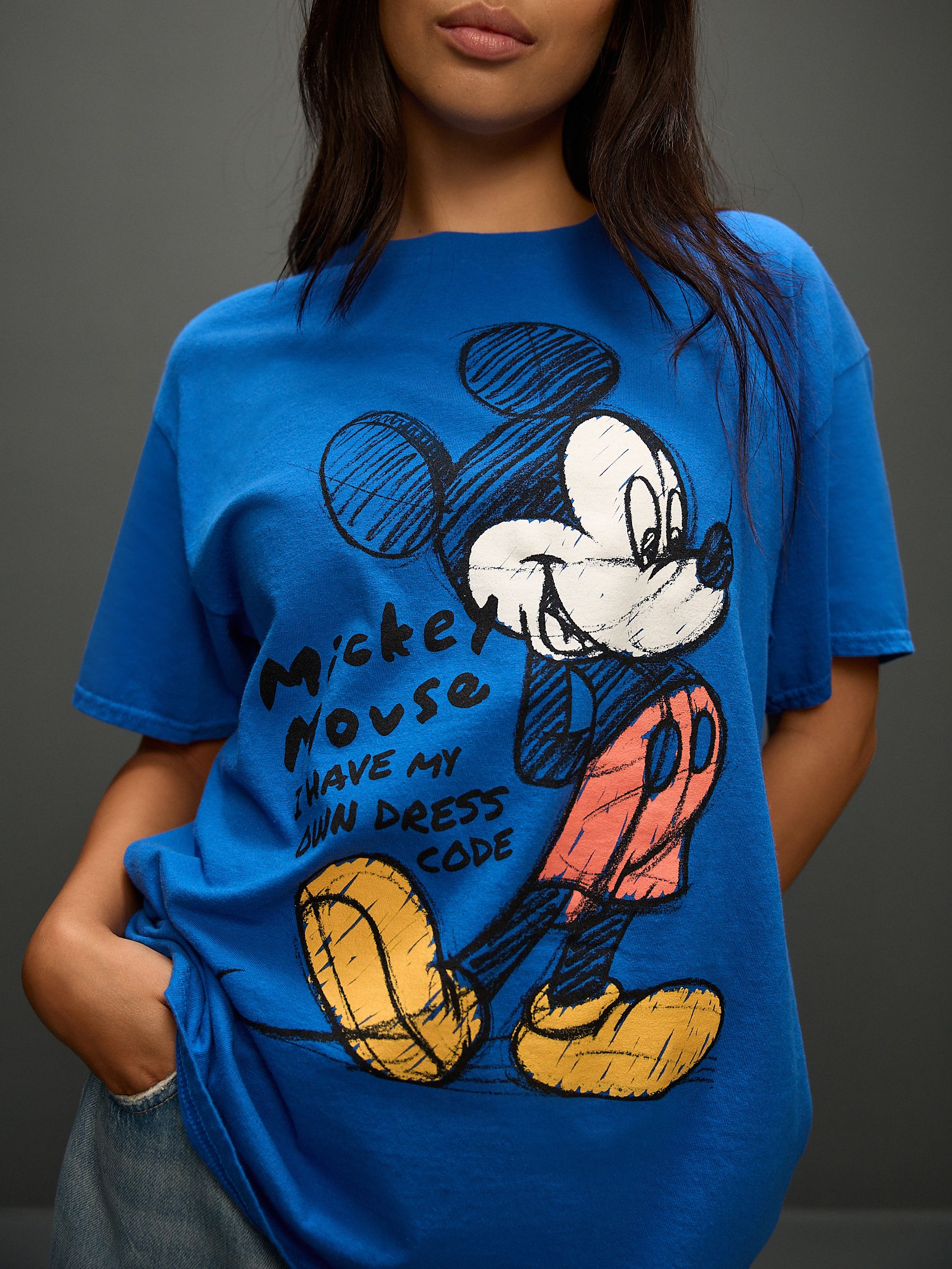 Buy Blue Mickey Mouse Graphic Print T-Shirt from the Next UK