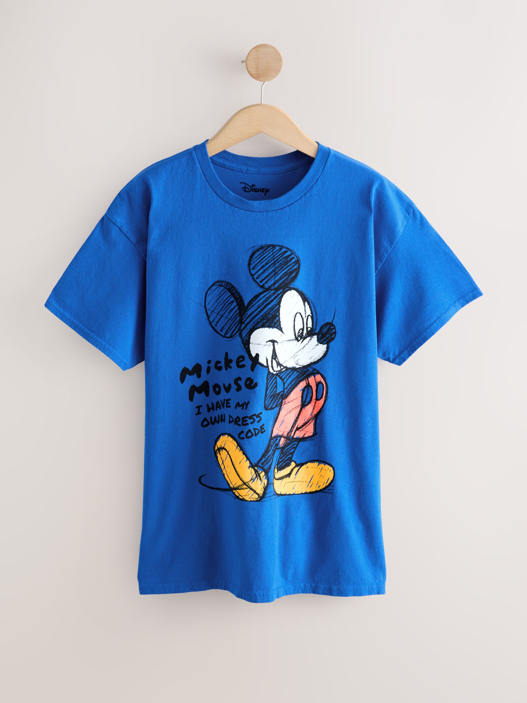 Buy Blue Mickey Mouse Graphic Print T-Shirt from Next India