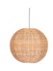 Dibor Natural Roscoe Rattan Round Easy Fit Ceiling Shade - Image 2 of 5