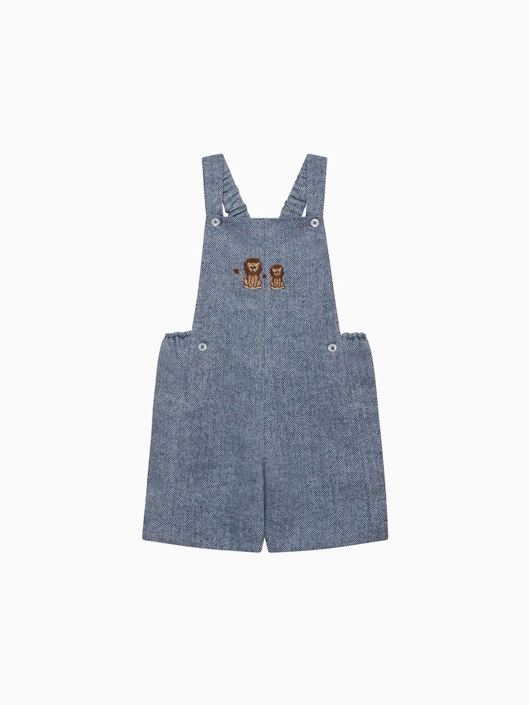 Trotters London Blue Lion Alfie Bib Shorts - Image 1 of 2