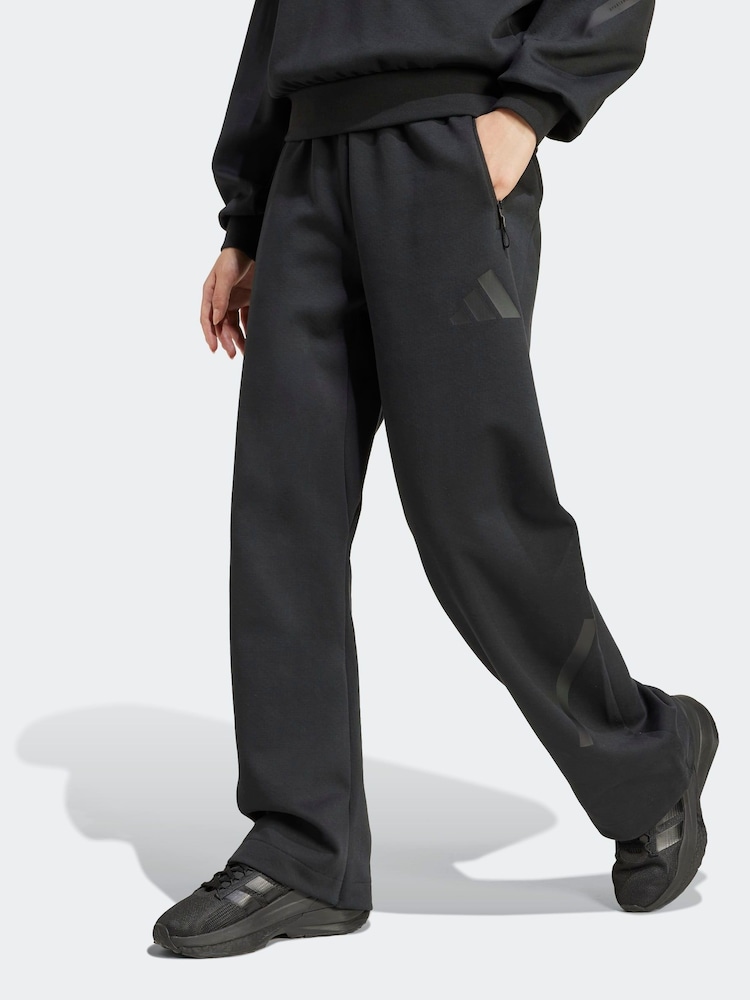 adidas Black Z.N.E. Barrel Tracksuit Bottoms - Image 1 of 7