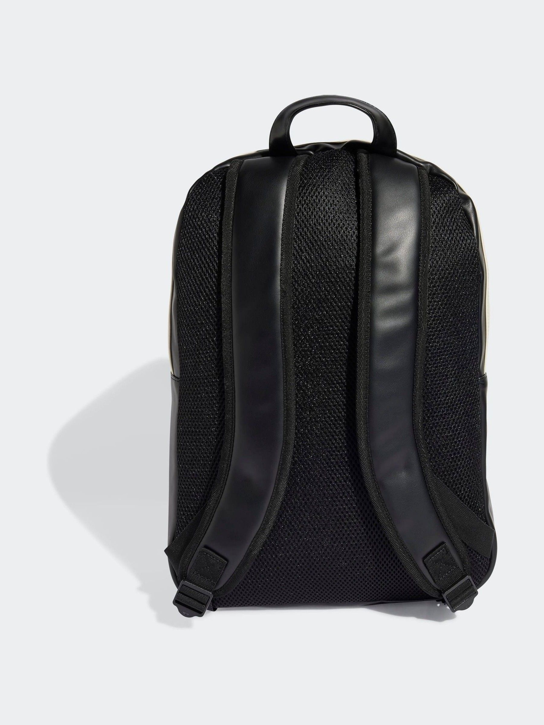 Buy adidas Originals Black Polyurethane Outline Trefoil Backpack