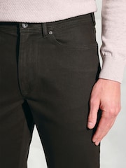 Brook Taverner Green 5 Pocket Italian Twill Stretch Cotton Trousers - Image 3 of 5