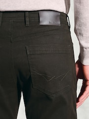 Brook Taverner Green 5 Pocket Italian Twill Stretch Cotton Trousers - Image 4 of 5