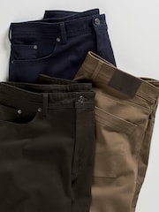 Brook Taverner Green 5 Pocket Italian Twill Stretch Cotton Trousers - Image 5 of 5