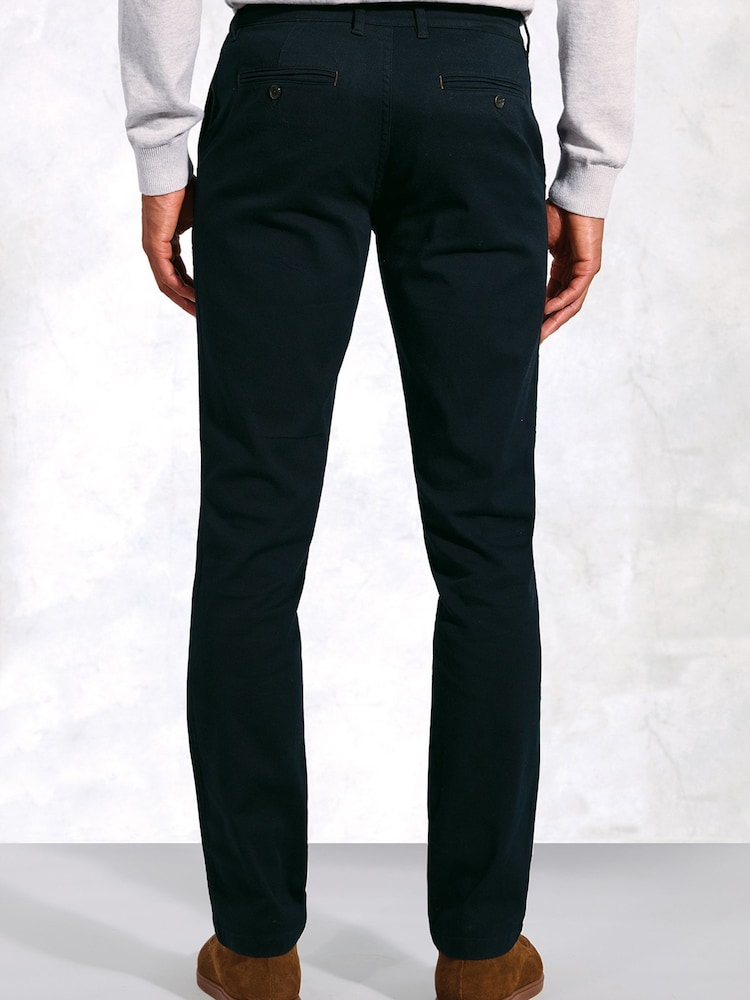 Brook Taverner Blue Cavalry Twill Stretch Cotton Trousers - Image 2 of 3
