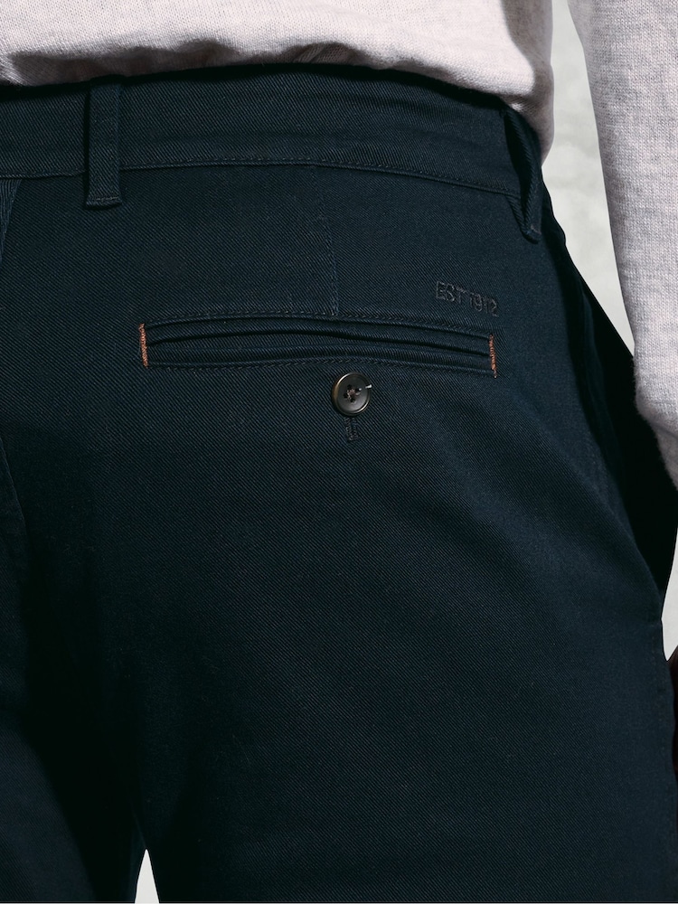 Brook Taverner Blue Cavalry Twill Stretch Cotton Trousers - Image 3 of 3 Brook Taverner Blue Cavalry Twill Stretch Cotton Trousers - Image 3 of 3