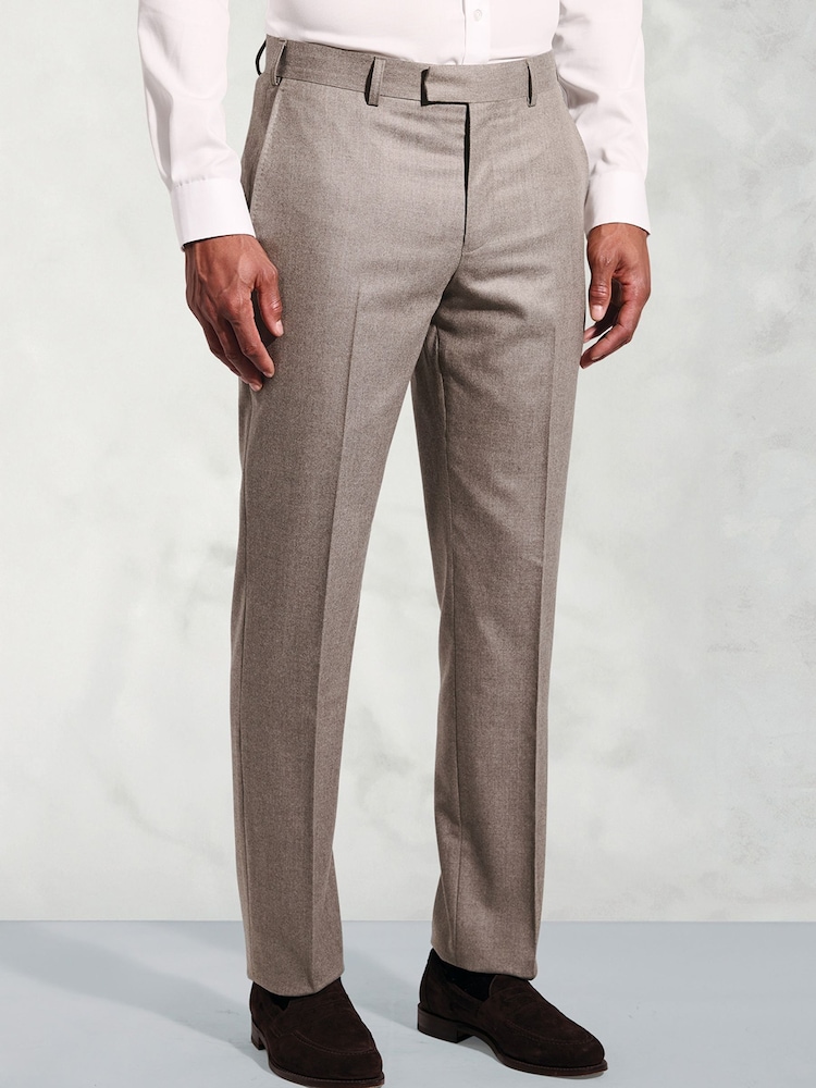 Brook Taverner Natural Italian Flannel Suit Trousers - Image 1 of 2 Brook Taverner Natural Italian Flannel Suit Trousers - Image 1 of 2