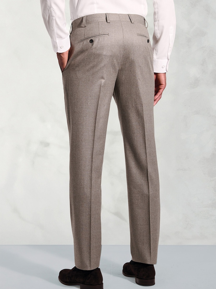 Brook Taverner Natural Italian Flannel Suit Trousers - Image 2 of 2 Brook Taverner Natural Italian Flannel Suit Trousers - Image 2 of 2