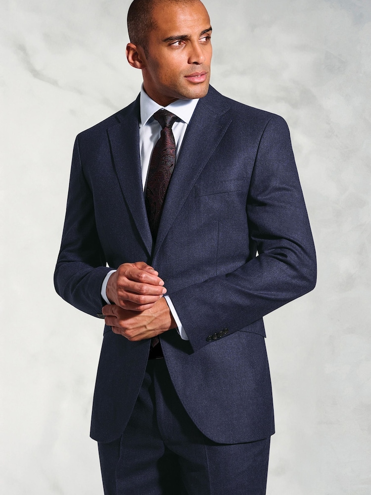 Brook Taverner Blue Italian Wool Suit Jacket - Image 1 of 5
