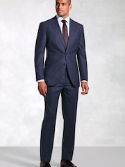 Brook Taverner Blue Italian Wool Suit Jacket - Image 3 of 5