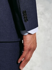Brook Taverner Blue Italian Wool Suit Jacket - Image 5 of 5