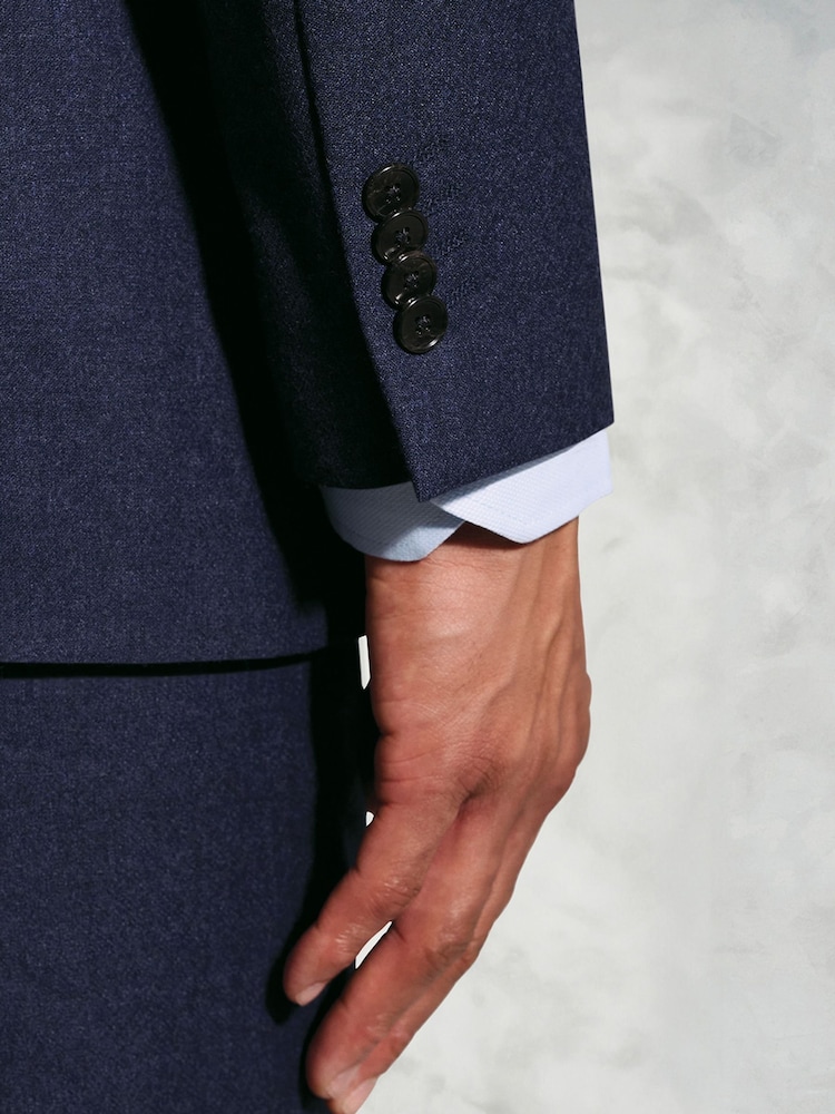 Brook Taverner Blue Italian Wool Suit Jacket - Image 5 of 5