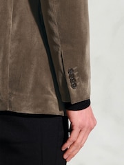 Brook Taverner Brown Velvet Double Breasted Jacket - Image 3 of 4