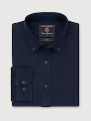 Brook Taverner Blue Needlecord Cotton Shirt - Image 3 of 5