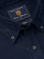 Brook Taverner Blue Needlecord Cotton Shirt - Image 4 of 5