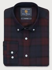Brook Taverner Red Tartan Cotton Shirt - Image 3 of 5