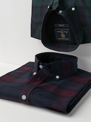 Brook Taverner Red Tartan Cotton Shirt - Image 6 of 6