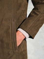 Brook Taverner Brown Faux Suede Padded Jacket - Image 3 of 4