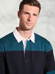Brook Taverner Blue Stripe Cotton Rugby Shirt - Image 2 of 3