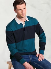 Brook Taverner Blue Stripe Cotton Rugby Shirt - Image 3 of 3