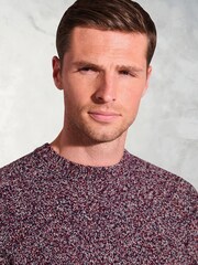 Brook Taverner Red Twist Knit Crew Neck Jumper - Image 3 of 3