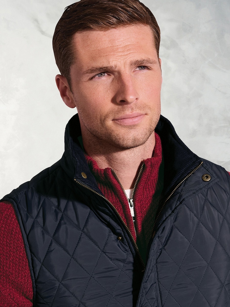 Brook Taverner Blue Quilted Water Repellent Gilet - Image 2 of 4 Brook Taverner Blue Quilted Water Repellent Gilet - Image 2 of 4
