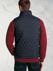 Brook Taverner Blue Quilted Water Repellent Gilet - Image 3 of 4