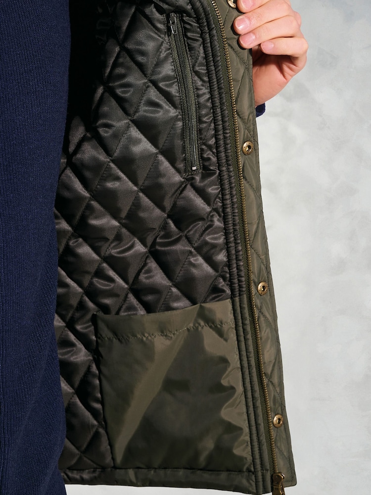 Brook Taverner Green Quilted Water Repellent Jacket - Image 4 of 4