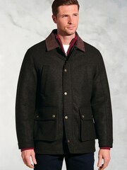 Brook Taverner Green Melton Jacket with Quilted Lining - Image 1 of 4