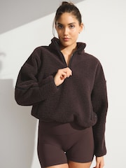 YPB Abercrombie & Fitch Brown Half Zip Fleece - Image 3 of 7