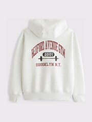 YPB Abercrombie & Fitch Ash Grey YPB neoKNIT MAX Popover Hoodie - Image 2 of 2
