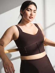 YPB Abercrombie & Fitch Brown SculptLUX Tank Top - Image 1 of 6