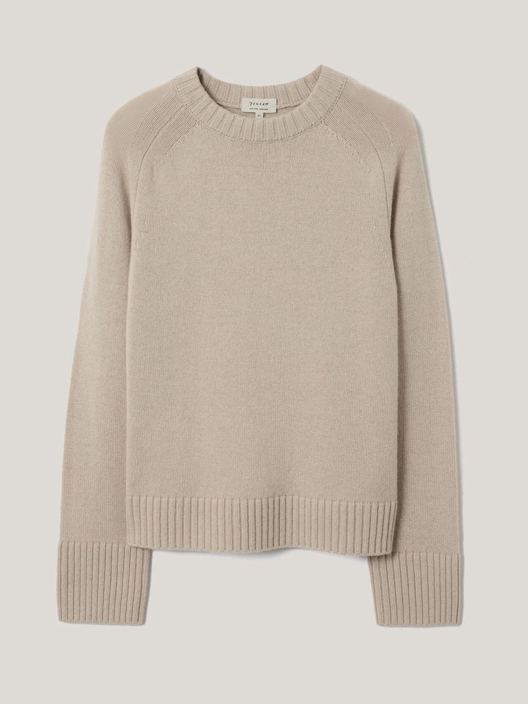 Jigsaw Cream Wool Cashmere Saddle Jumper - Image 5 of 5 Jigsaw Cream Wool Cashmere Saddle Jumper - Image 5 of 5
