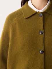 Jigsaw Green Wool Blend Collar Poncho - Image 4 of 6