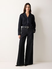 Jigsaw Blue Denim Lyocell Tunic Shirt - Image 1 of 2