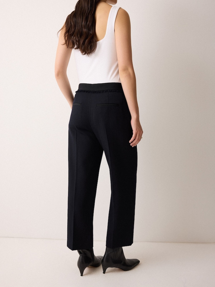 Jigsaw Grosgrain Trim Cropped Trousers - صورة 2 من 2 Jigsaw Grosgrain Trim Cropped Trousers - صورة 2 من 2