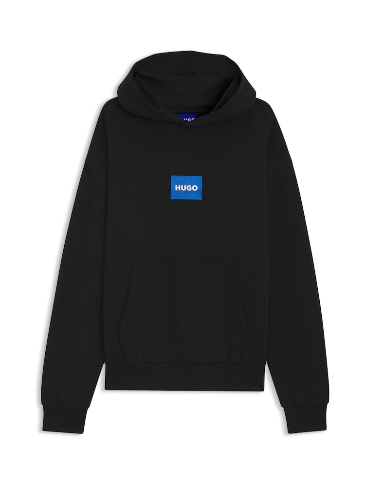 HUGO Black Patch Logo Black Hoodie - Image 5 of 5 HUGO Black Patch Logo Black Hoodie - Image 5 of 5