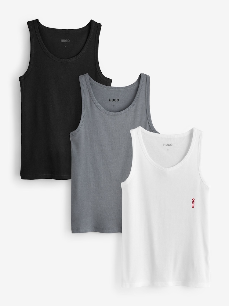 HUGO White Vests 3 Pack - Image 1 of 4